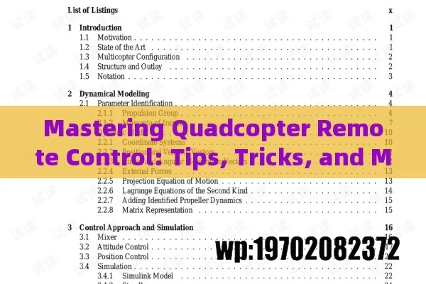 Mastering Quadcopter Remote Control: Tips, Tricks, and Must-Know Features for Drone Enthusiasts